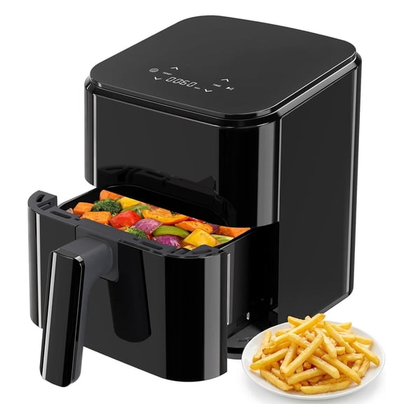 3.17 QT Digital Air Fryer - Compact 3QT Small Air Fryer, 800W - Black