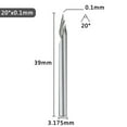 thumbnail image 1 of 3.175mm V Shape Tip End Milling Cutter 20 Degree Tip Carbide 3D Engraving Bit, 1 of 8