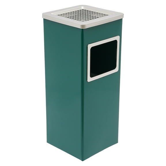 3.17Gal Outdoor Trash Can, Indoor Waste Container, Square Trash Bin with Removable Inner Can Top Ashtray Design Stackable Trash Can for Bedroom/Bathroom/Office, Fits Under Desk/Sink/Cabinet