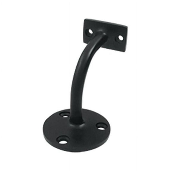 3.18 in. Projection Light Duty Hand Rail Brackets, Black - Solid