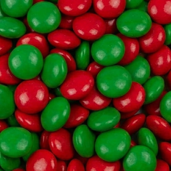 3,180ct Green & Red Coated Chocolate Gems for Birthdays, Weddings, Candy Buffets and More - 7.5lb