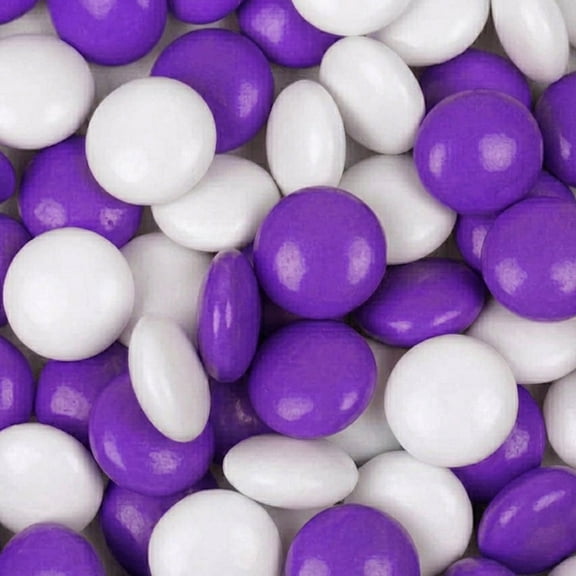 3,180ct Purple & White Coated Chocolate Gems for Birthdays, Weddings, Candy Buffets and More - 7.5lb