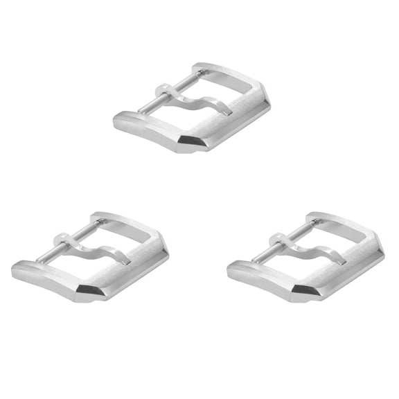 3-18M TONGUE TANG BUCKLE FOR IWC PILOT POORTUGUESE LEATHER STRAP BAND BRUSHED