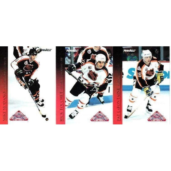 3 1993-94 Pinnacle All-Stars insert cards Pat LaFontaine Mike Modano Rick Tocchet