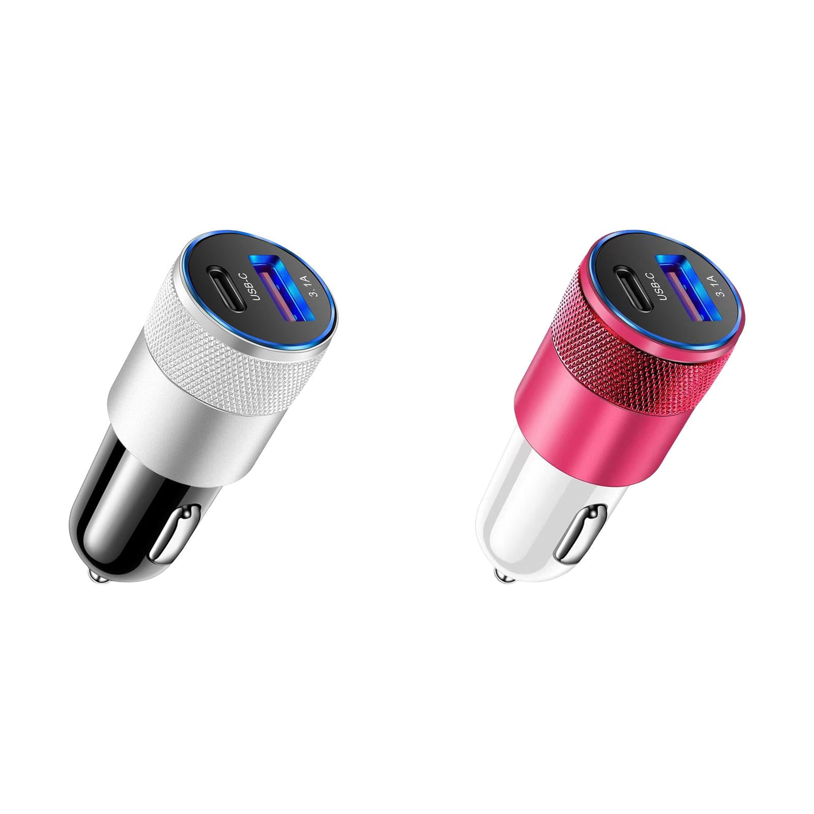 3.1A USB C PD Car Charger Aluminum Steel Design Portable USB Power Car