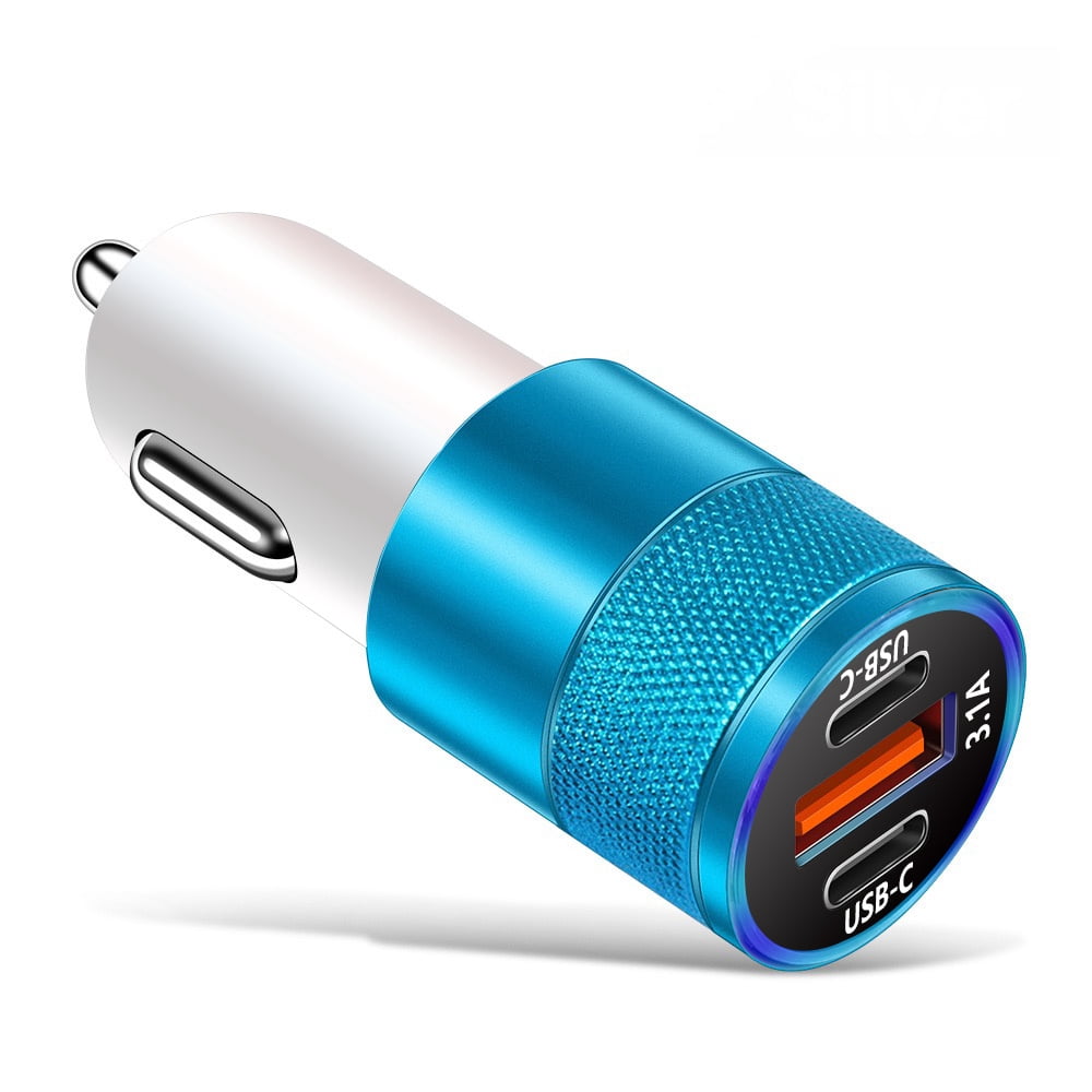 3.1A USB+PD Car Charger Type C Fast Charging Phone Adapter Compatible with Xiaomi Huawei PD Phone Charger Adapter, Car Charger Adapter, Car Charger Fast Charging, Fast Car Charger