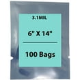 thumbnail image 1 of 3.1Mil Polyethylene Polyester Aluminum Static Shielding Bags - 6 x 14 & (100 Bags), 1 of 7