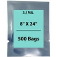 thumbnail image 1 of 3.1Mil Polyethylene Polyester Aluminum Static Shielding Bags - 8 x 24 & (500 Bags), 1 of 7