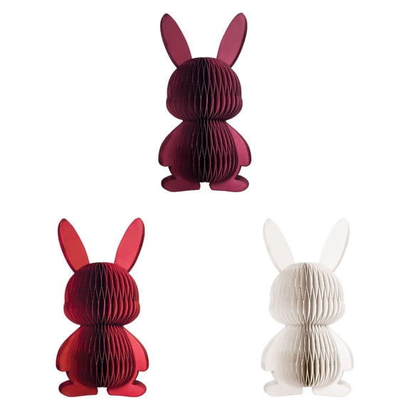 3/1PCS Easter Rabbit Honeycomb Table Decorations, 3D Foldable Paper Rabbit Table Centerpieces Decoration, Easter Spring Birthday Decor