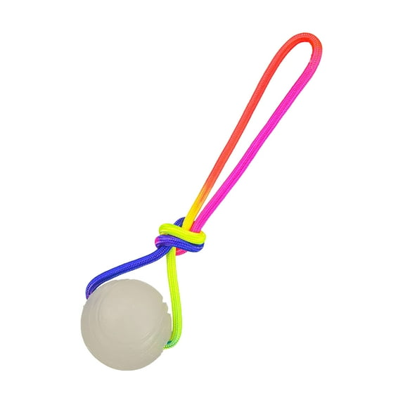 3/1PCS Glow in The Dark Dog Toys, Light Up Dog Toys with Rope Rubber Glow BallsToy for Small Large Medium Dogs