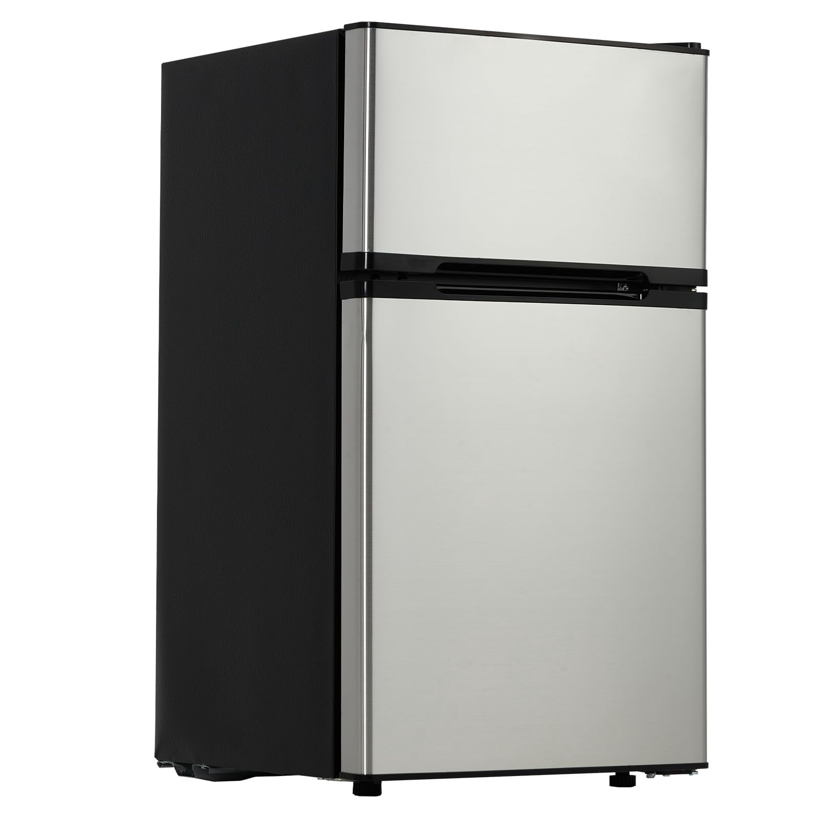 3.1cu.ft Mini Refrigerator with Adjustable Thermostat - Double Door Compact Fridge with Freezer and Removable Glass Shelves - Small Refrigerator for Bedroom Dorm Office