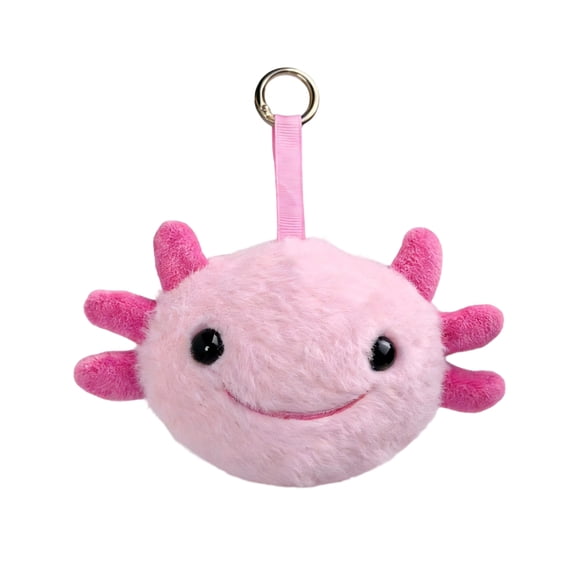 3.1in Axolotl Plush Toy, Soft Animal Doll, Portable Backpack Pendant, Mini Stuffed Figure Keychain, Cute Desktop Ornament, Perfect for Bag Decoration, A