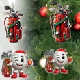 thumbnail image 1 of 3.1in Cute Golf Ball & Golf Bag Christmas Tree Pendant - Hanging Ornament for Golf Lovers, Festive Decor for Christmas Tree, Home Shelves, Lightweight Material, Symbolizes Golf Passion, B, 1 of 4