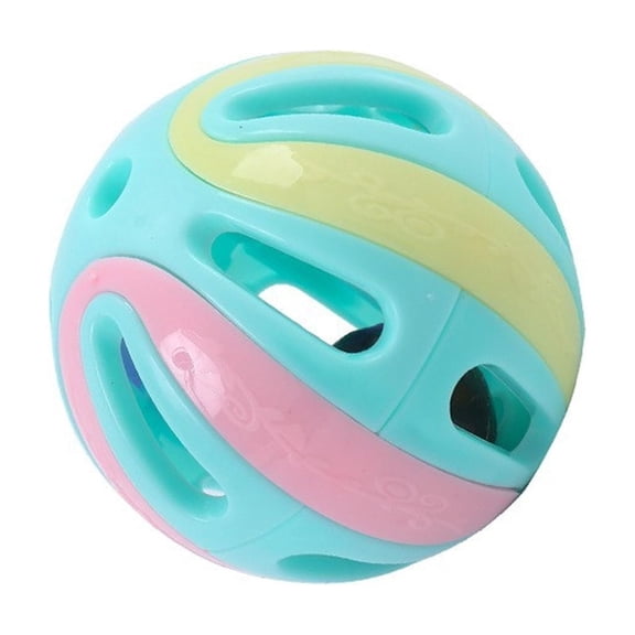 3.1in Large Cat Toy Bell Ball, Interactive Sound Making Chaser, Indoor Exercise Toy for Cats, Durable Plastic Rattle Ball, Boredom Relief Play Ball