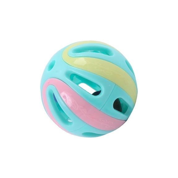 3.1in Large Cat Toy Bell Ball, Interactive Sound Making Chaser, Indoor Exercise Toy for Cats, Durable Plastic Rattle Ball, Boredom Relief Play Ball