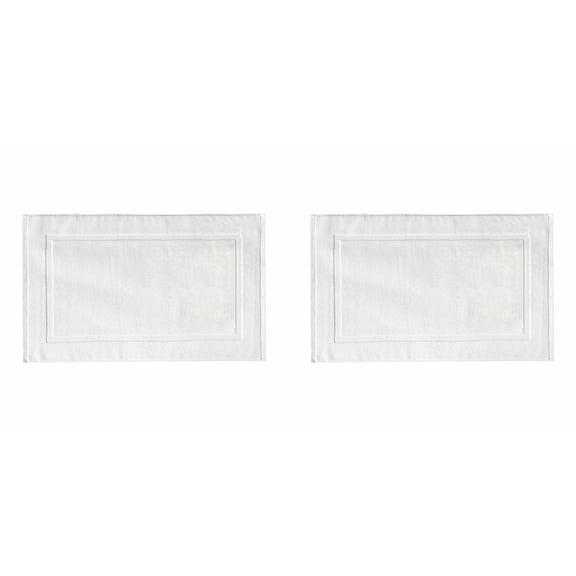3/2/1PCS White Cotton Classic Rug Bath Mats Absorbent Cotton Hotel Spa Shower Bathtub Mats [Not A Bathroom Rug] Machine Washable Shower Bathroom Floor Towel