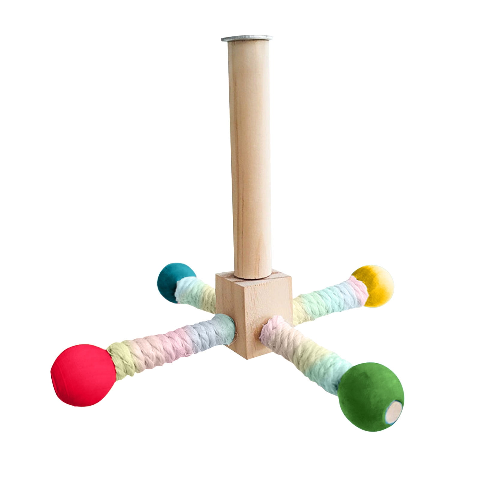 Image showcasing 3/2/1pcs Bird Stand Perch Toy Parrot 360° Interactive Rotating Toy ...