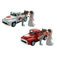 thumbnail image 1 of 3/2/1pcs Mini Valentine’S Day Metal Farm Truck Decorative Ornaments With Bride And Groom, Vintage Love Romantic Tiered Tray Decor Diecast Pickup Truck Model For Shelf Table Decor, 1 of 5