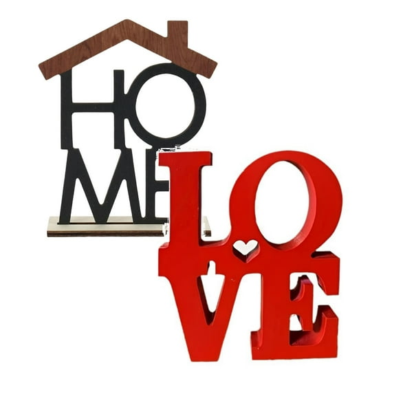 3/2/1pcs Wood Home Sign Rustic Wooden Cutout Word Decor Freestanding Home Tabletop Decor Romantic Table HOME Words Shape For Home Party Decor