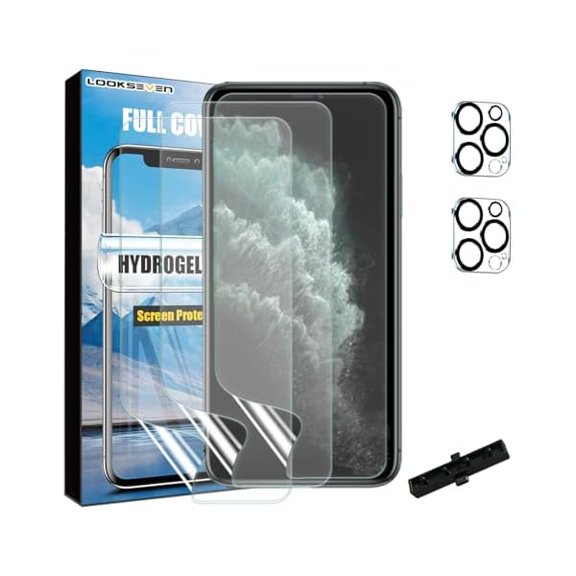 3+2 3 Packs Hydrogel Film Screen Protector(Not Glass) + 2 Packs Tempered Glass Camera Lens Protector For iPhone 11 Pro
