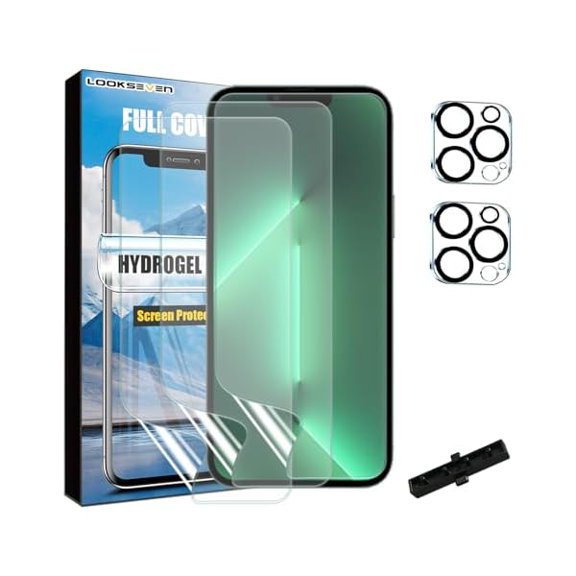 3+2 3 Packs Hydrogel Film Screen Protector(Not Glass) + 2 Packs Tempered Glass Camera Lens Protector For iPhone 13 Pro