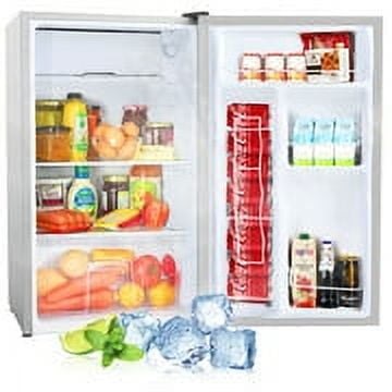 3.2 Cu.Ft. Compact Refrigerator with 2 Doors, Mini Fridge with Freezer,  37dB Quiet, 5-Settings Mechanical Thermostat, LED Lights, E-Star Rated Small  Refrigerator for Bedroom Office, Dorm or Garage 