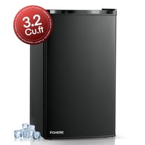 3.2 Cu. ft Refrigerator for Home, Fridge with Freezer for Bedroom, 31"D x 18"W x 19"H, Black