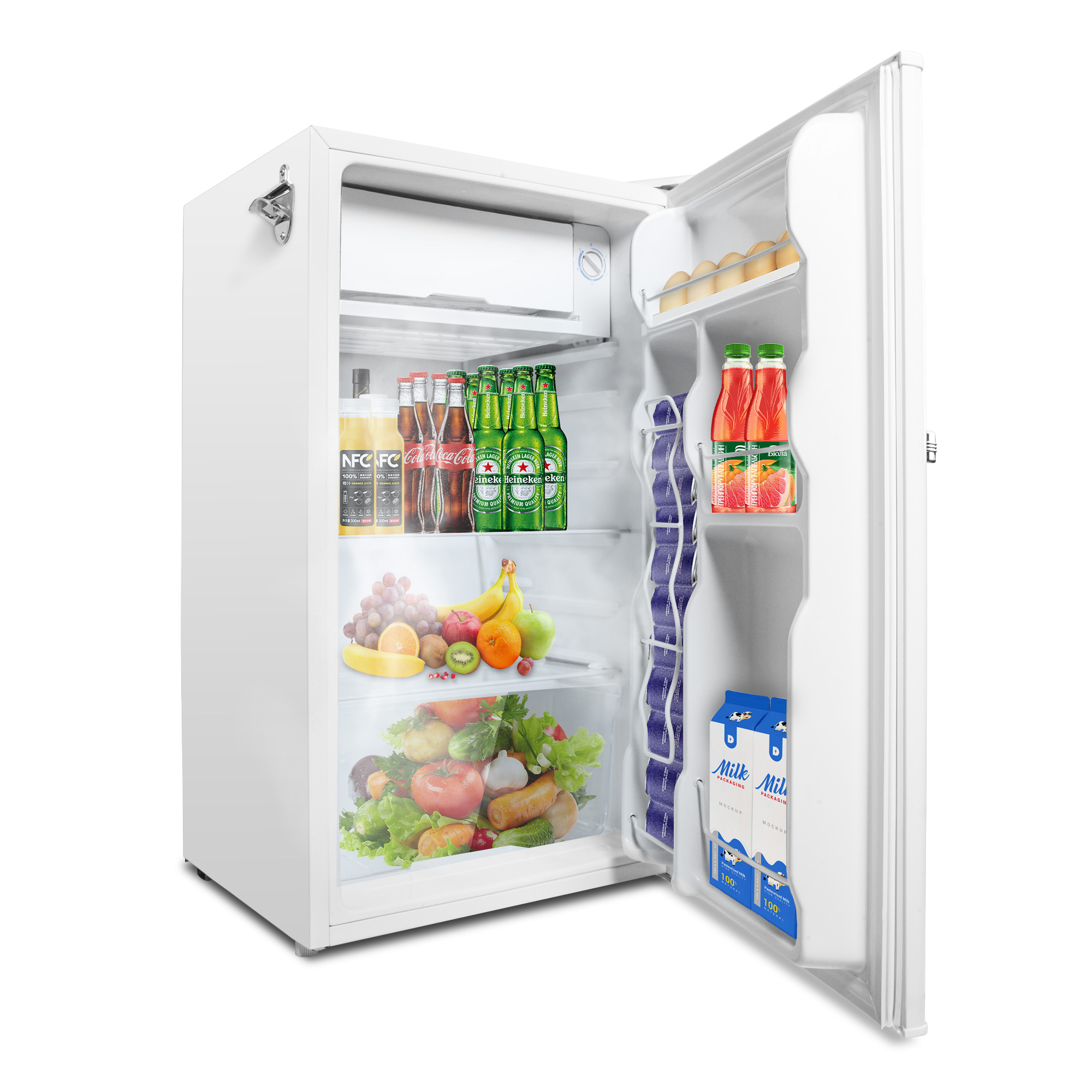 3.2 Cu.Ft Compact, FrostFree Mini Fridge, Quiet 37dB, EcoFriendly, E