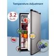 thumbnail image 1 of 3.2 Cu.ft Mini Refrigerator with 7 Temp Control, FOHERE Compact Fridge with Freezer, Low Noise, Stainless Steel, 1 of 8