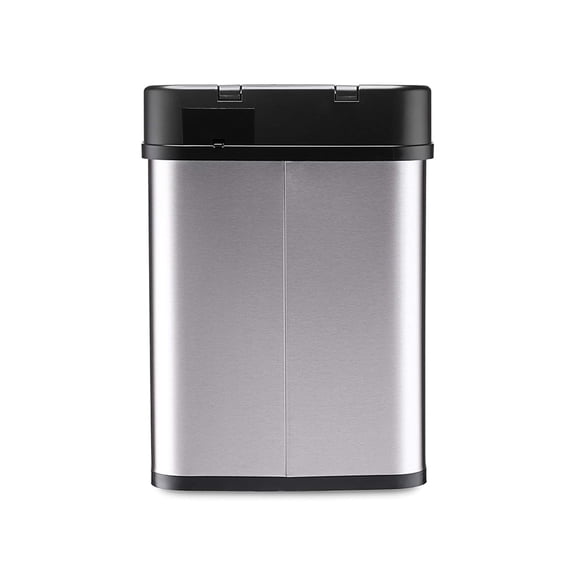 3.2 Gallon Automatic Touchless Garbage Can, Small Motion Sensor Smart Trash Can, Slim Waterproof Trash Bin for Bedroom, Bathroom, Kitchen, Office, Living Room,Silver,Stainless Steel