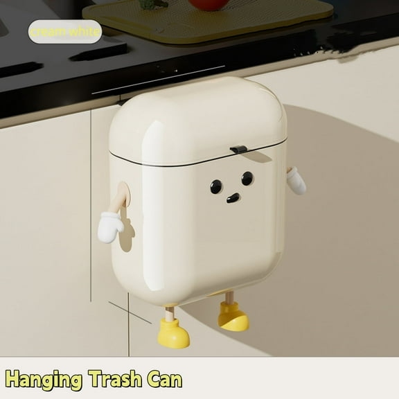 UFORU 3.2 Gallon Kitchen Compost Bin for Counter Top or Under Sink, Hanging Small Trash Can with Lid for Bathroom/Bedroom/Office/RV