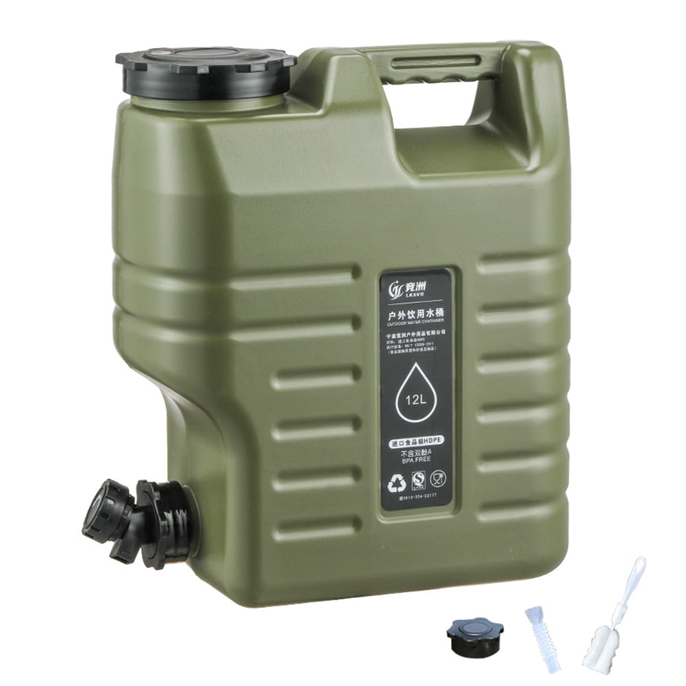 3.2 Gallon Water Containers with Spigot, BPA Free Water Jug, Water Tank, Multifunction Water Storage Containers for Camping Outdoor Hiking,Emergency Stroage