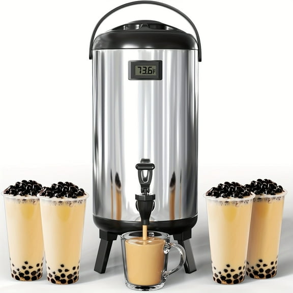 3.2 Gallons/12 L - Silver Insulated Beverage Dispenser, Stainless Steel Drink Dispenser For Coffee Juice Tea Milk, Water Dispenser For Parties, Catering, Commercial Use, Home ( 1pc/2pcs )
