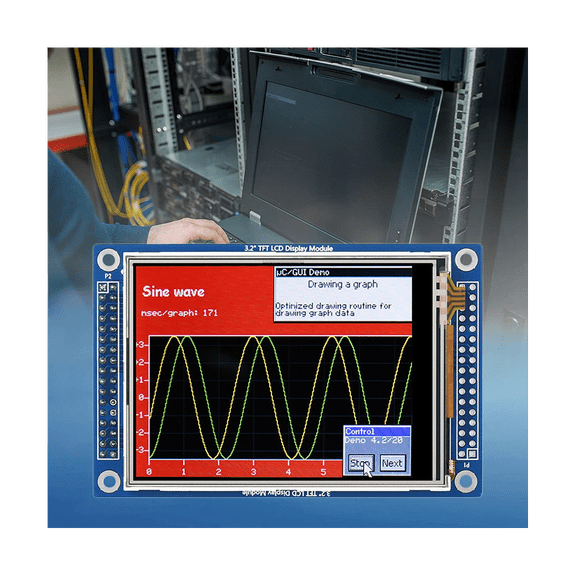 3.2 Inch TFT LCD Display Module 320 x 240 Pixels ILI9341 8080 Parallel+SPI 3.3V LCD 65K Color Resistance Touch Screen
