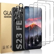 [3+2 Pack] Galaxy S23 FE Screen Protector, 9H Tempered Glass, Ultrasonic Fingerprint Support, 3D Curved,HD Clear Scratch Resistant for Samsung Galaxy S23 FE 5G Glass Screen Protector(6.4 Inch)