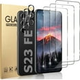 thumbnail image 1 of [3+2 Pack] Galaxy S23 FE Screen Protector, 9H Tempered Glass, Ultrasonic Fingerprint Support, 3D Curved,HD Clear Scratch Resistant for Samsung Galaxy S23 FE 5G Glass Screen Protector(6.4 Inch), 1 of 5
