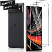[3+2 Pack] Google Pixel 7 Glass Screen Protector and Camera Protector, HD Clear 9H Tempered Glass Anti-Scratch, Fingerprint Unlockable, Full Coverage, Easy to Install, No Bubbles