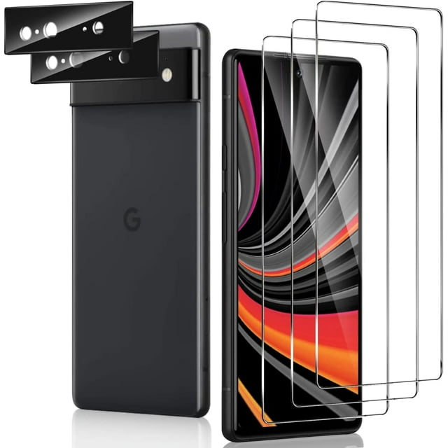 Pixel 7 [3+2 Pack] Screen/Camera Protector, HD Clear, Scratch-Resistant