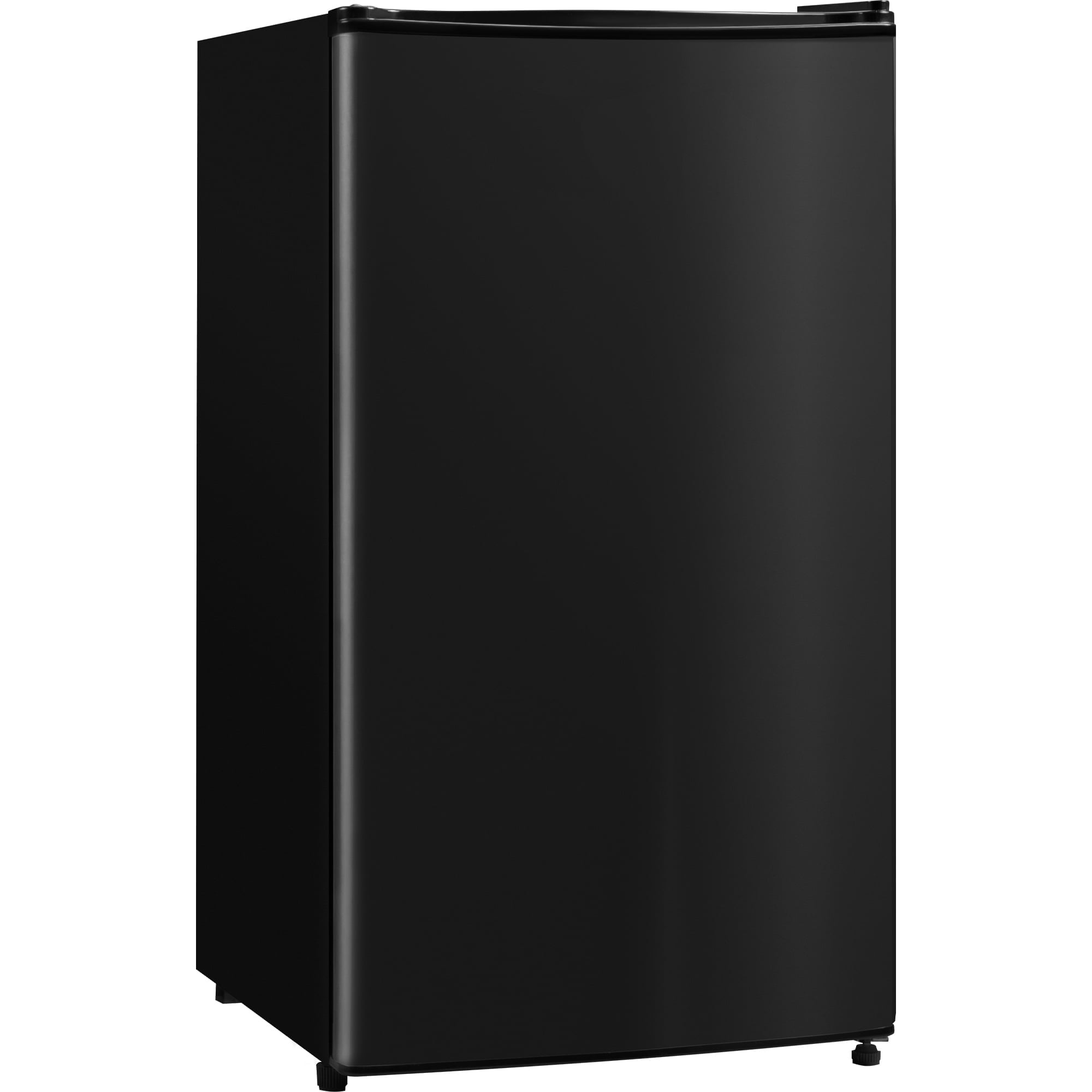 Glossy Black Compact Single Door Mini Refrigerator with Freezer