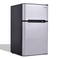 thumbnail image 1 of 3.2 cu ft. Compact Stainless Steel Refrigerator - White, 1 of 4