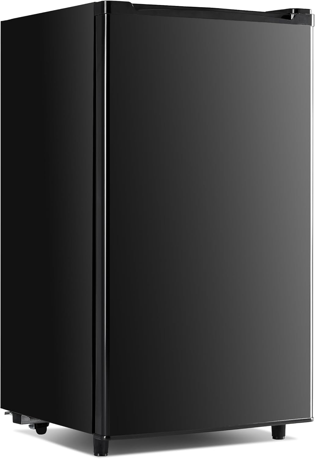 3.2 cu ft Mini Fridge with Freezer Compartment, Small Single Door Refrigerator Adjustable Thermostat, Energy Saving Compact Fridge for Office Dorm Bedroom, Black