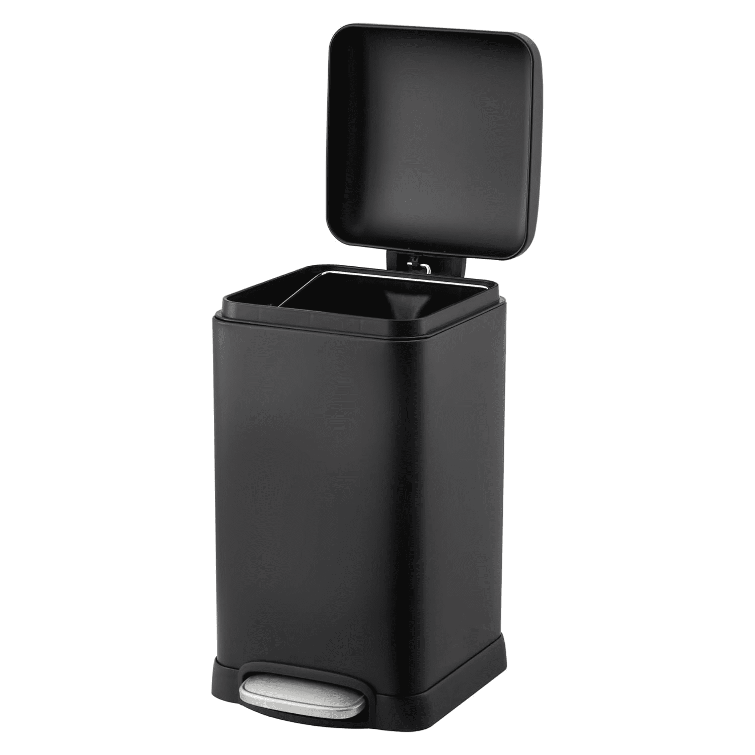 3.2 gal./12 Liter Stainless Steel Step-on Trash Can with Removable Inner Bucket  for Bathroom and Office
