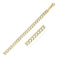 thumbnail image 1 of 3.2 mm 14k Two Tone Gold Pave Curb Chain Size 16 inches, 1 of 4