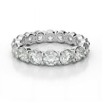 3.20 Ct Solitaire Round Diamond Engagement Ring Bands For Women Solid 14K White Gold