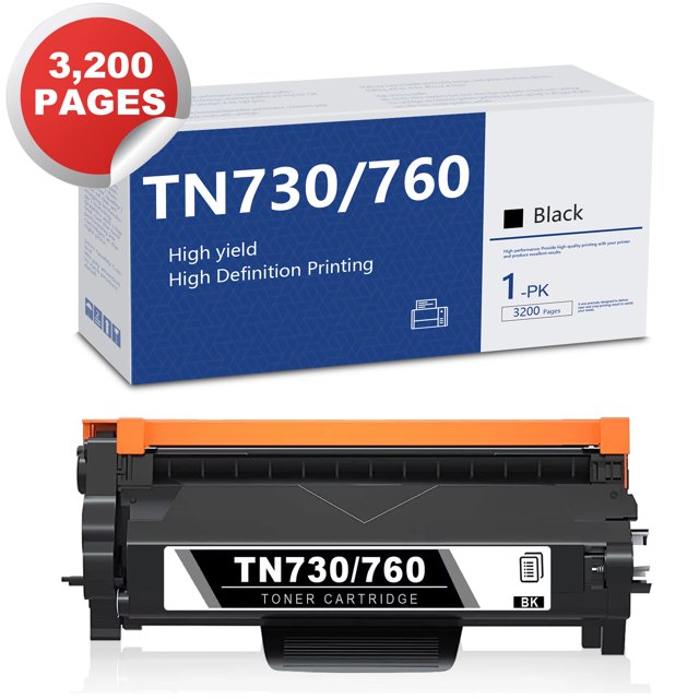 3,200 pages TN760 TN730 High Yield Toner Cartridge Replacement for