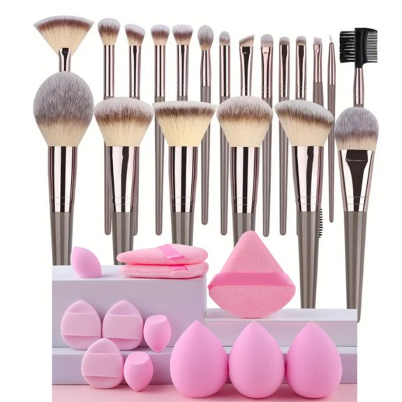 3-20PCS Makeup Brushes Set Eyeshadow Fluffy Foundation Concealer Blush Highlighter Storage Box Female Cosmetics Beauty Tools