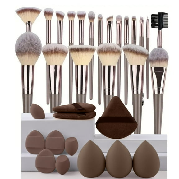 3-20PCS Makeup Brushes Set Eyeshadow Fluffy Foundation Concealer Blush Highlighter Storage Box Female Cosmetics Beauty Tools