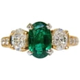 thumbnail image 1 of 3.20ct NATURAL EMERALD DIAMOND RING CLASSIC 3 14KT, 1 of 12