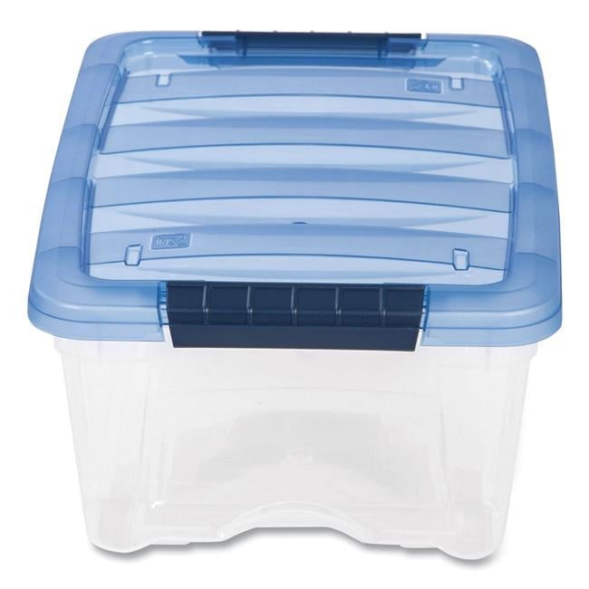 Stack and Pull Latching Flat Lid Storage Box, 3.23 gal, 10.9