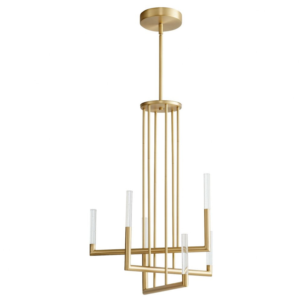 Oxygen Lighting - Luster - 33 Inch 192W 6 LED Chandelier-Aged Brass Finish